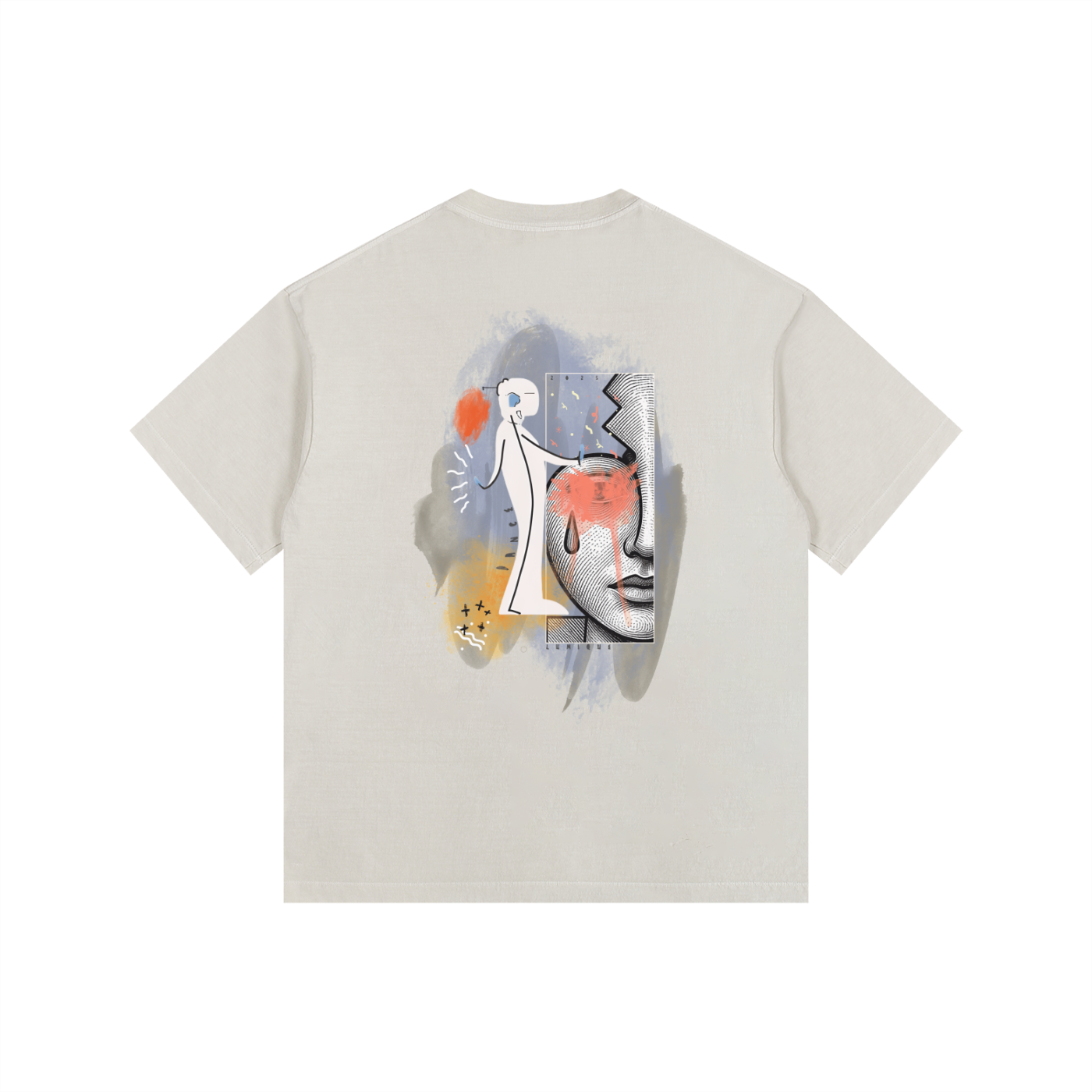 oversized, tee, washed