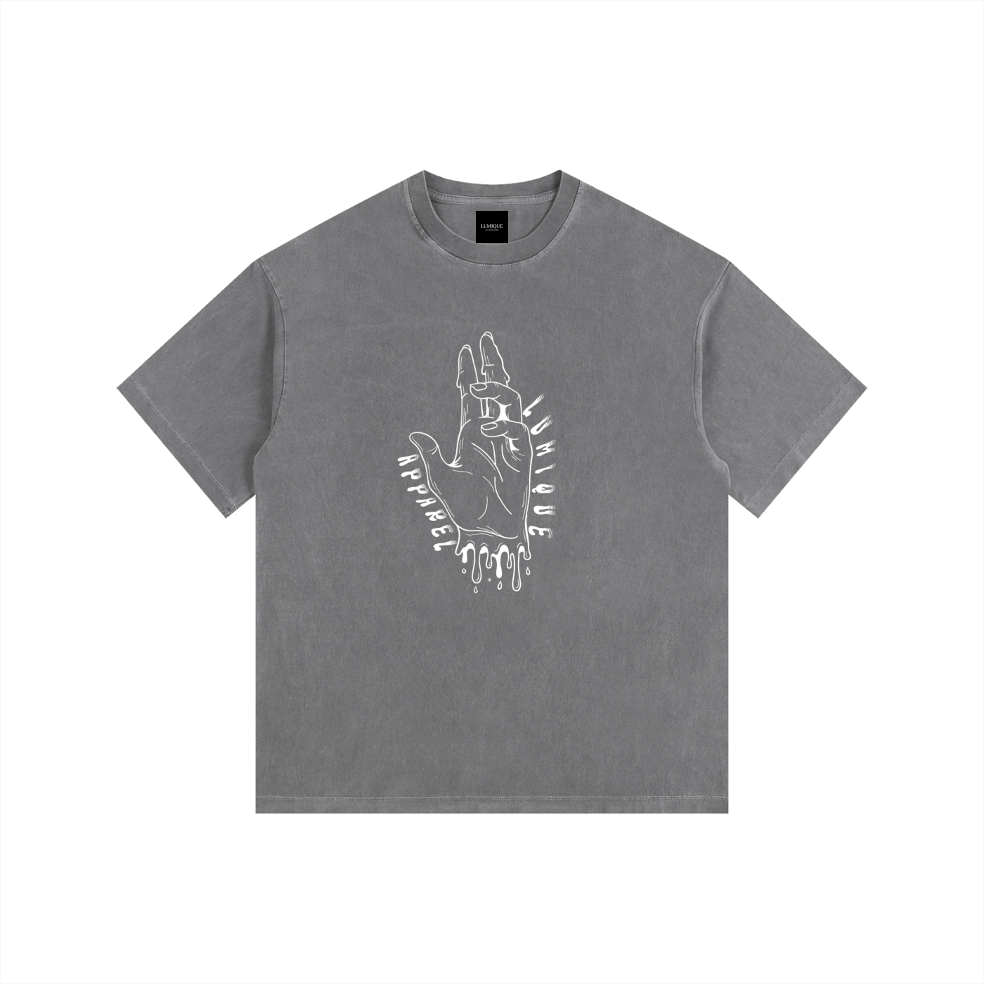 Lumique - White Acid Grab Tee