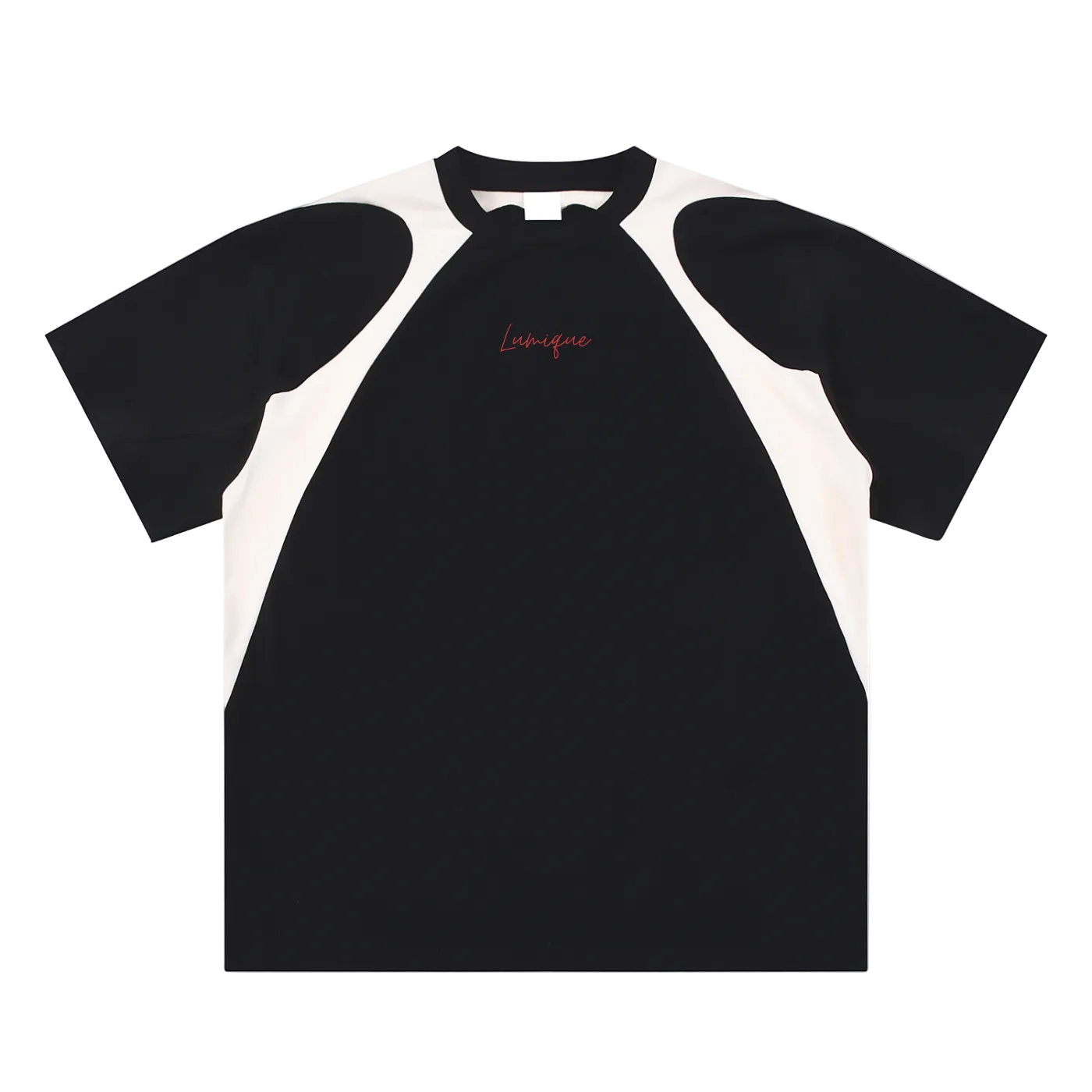 Lumique - Contrast Panel Cotton T-Shirt
