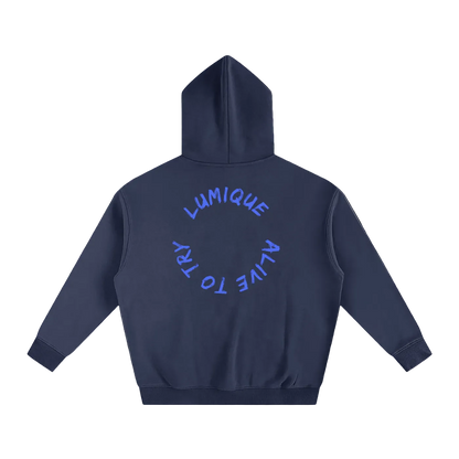 Lumique - Minimalist Oversized Fleece Hoodie