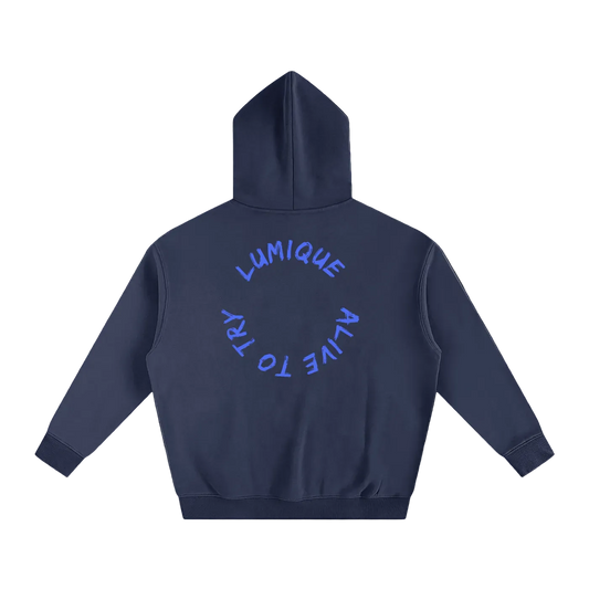 Lumique - Minimalist Oversized Fleece Hoodie