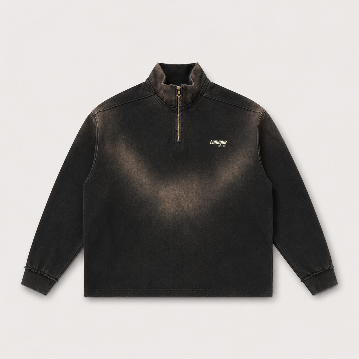 Sun Faded Retro Quarter-Zip Sweatshirt