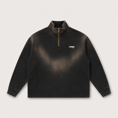 Sun Faded Retro Quarter-Zip Sweatshirt