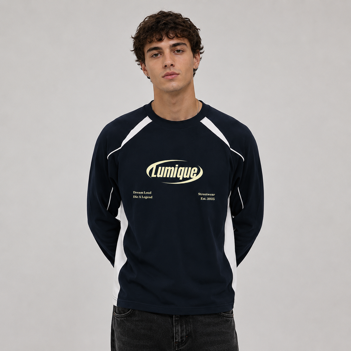 Retro Contrast Panel Sweatshirt