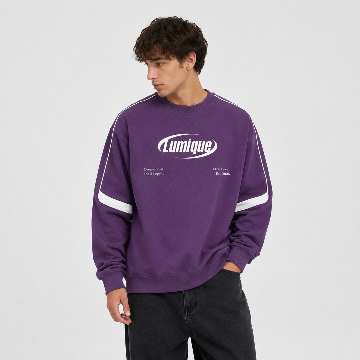 Lumique - Oversized Retro Sweatshirt