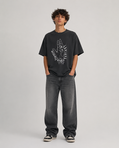 Lumique - White Acid Grab Tee