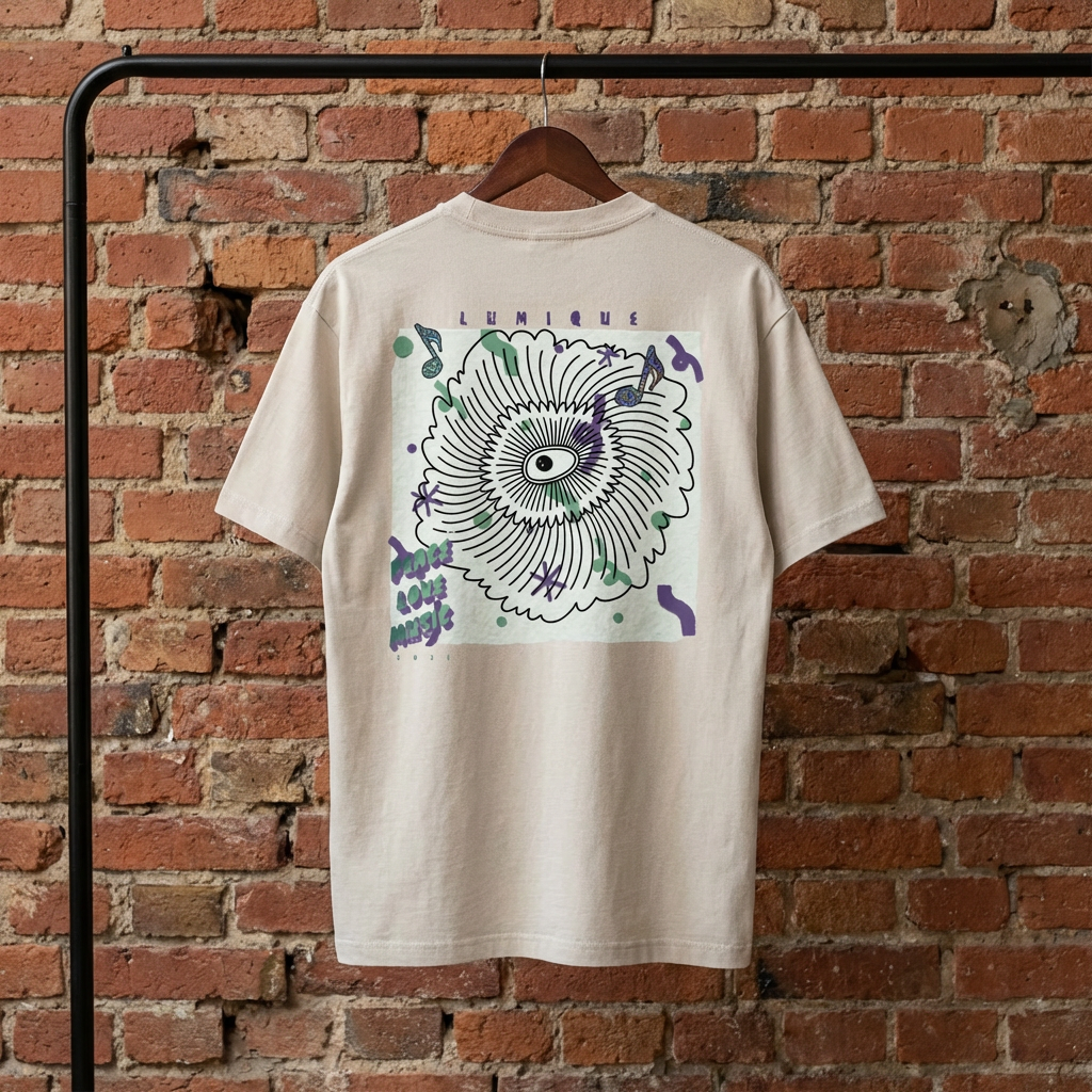 Enhanced: Lumique - Peace/Love/Music Tee