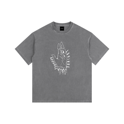 Lumique - White Acid Grab Tee