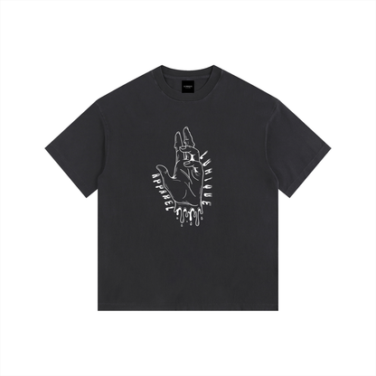 Lumique - White Acid Grab Tee